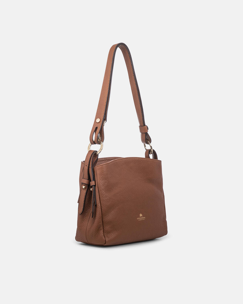 Kleine Hobo Bag Karamell  - Schultertaschen - Damen Taschen - Tasche - Cuoieria Fiorentina