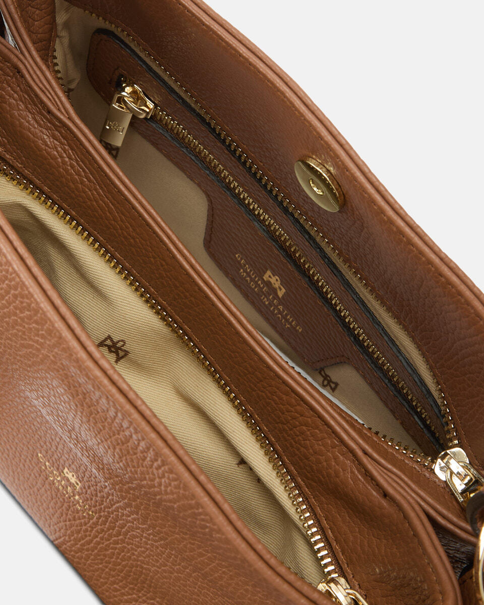 Kleine Schultertasche Karamell  - Schultertaschen - Damen Taschen - Tasche - Cuoieria Fiorentina