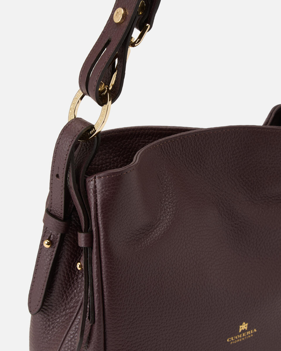 Kleine Schultertasche Coffee  - Schultertaschen - Damen Taschen - Tasche - Cuoieria Fiorentina