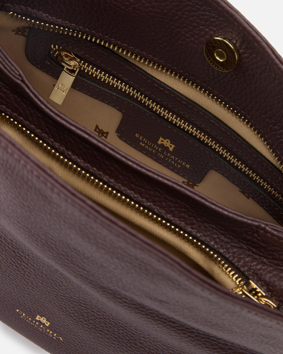 Kleine Schultertasche Coffee  - Schultertaschen - Damen Taschen - Tasche - Cuoieria Fiorentina