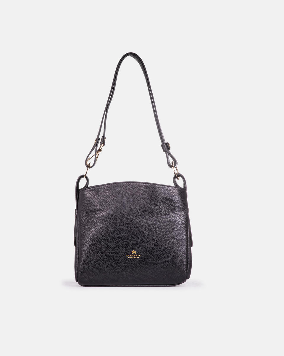 Kleine Hobo Bag Schwarz  - Schultertaschen - Damen Taschen - Tasche - Cuoieria Fiorentina