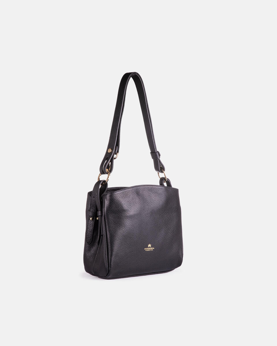 Kleine Hobo Bag Schwarz  - Schultertaschen - Damen Taschen - Tasche - Cuoieria Fiorentina