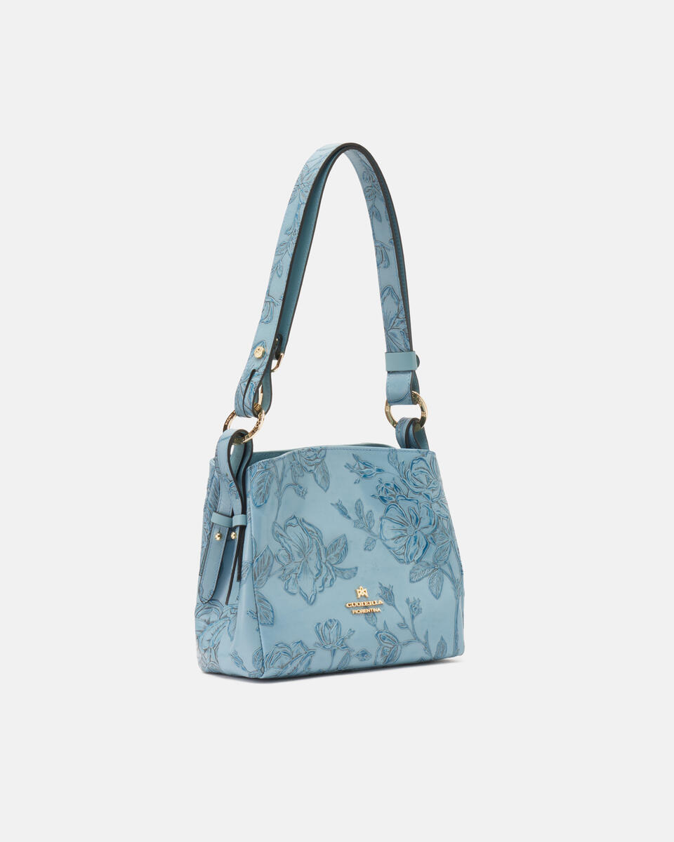 HOBO BAG Hellblau  - Schultertaschen - Damen Taschen - Tasche - Cuoieria Fiorentina