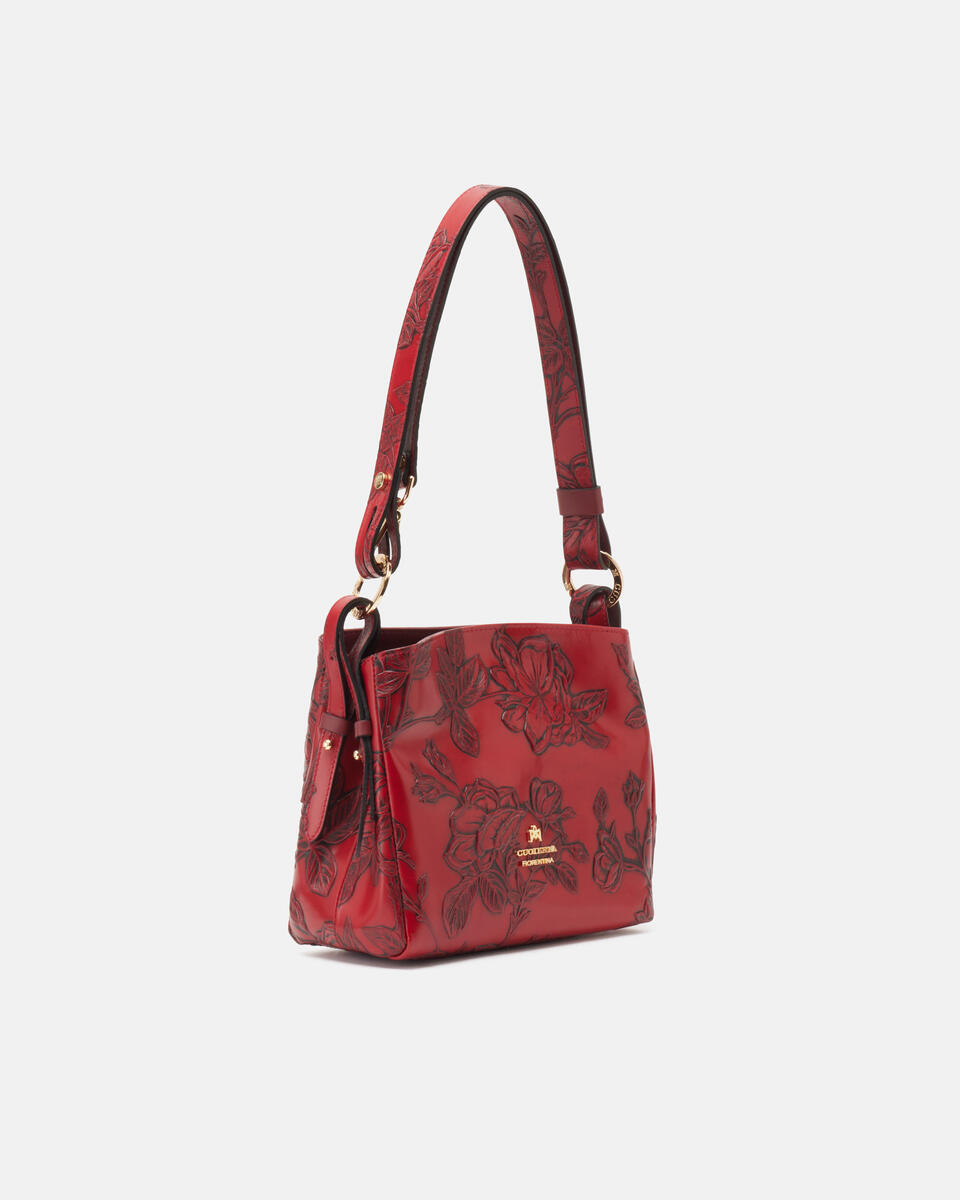 HOBO BAG Rot  - Schultertaschen - Damen Taschen - Tasche - Cuoieria Fiorentina