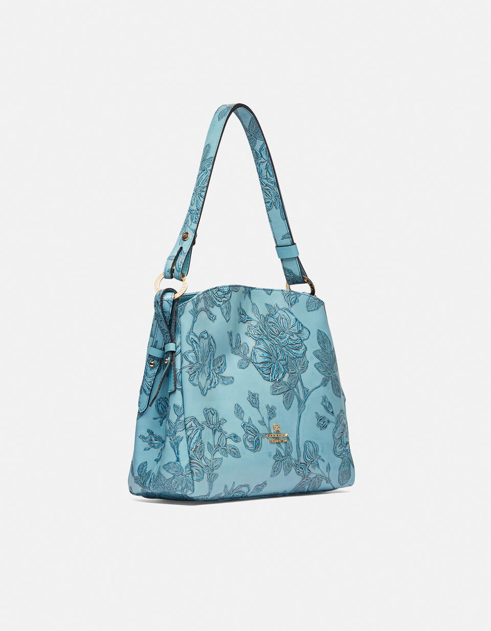 HOBO BAG Hellblau  - Schultertaschen - Damen Taschen - Tasche - Cuoieria Fiorentina