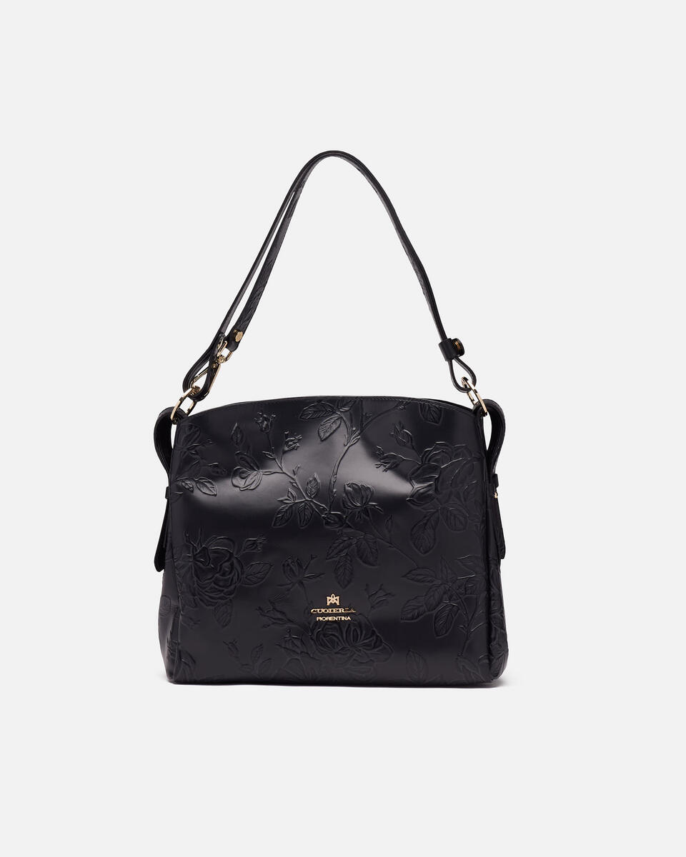 HOBO BAG Schwarz  - Schultertaschen - Damen Taschen - Tasche - Cuoieria Fiorentina