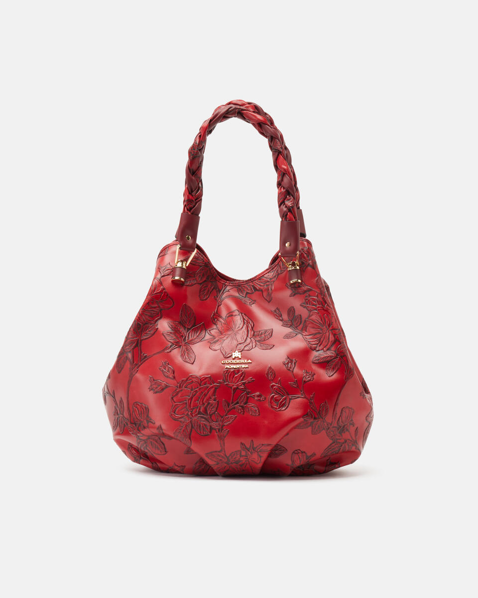 HANDTASCHE Rot  - Schultertaschen - Damen Taschen - Tasche - Cuoieria Fiorentina