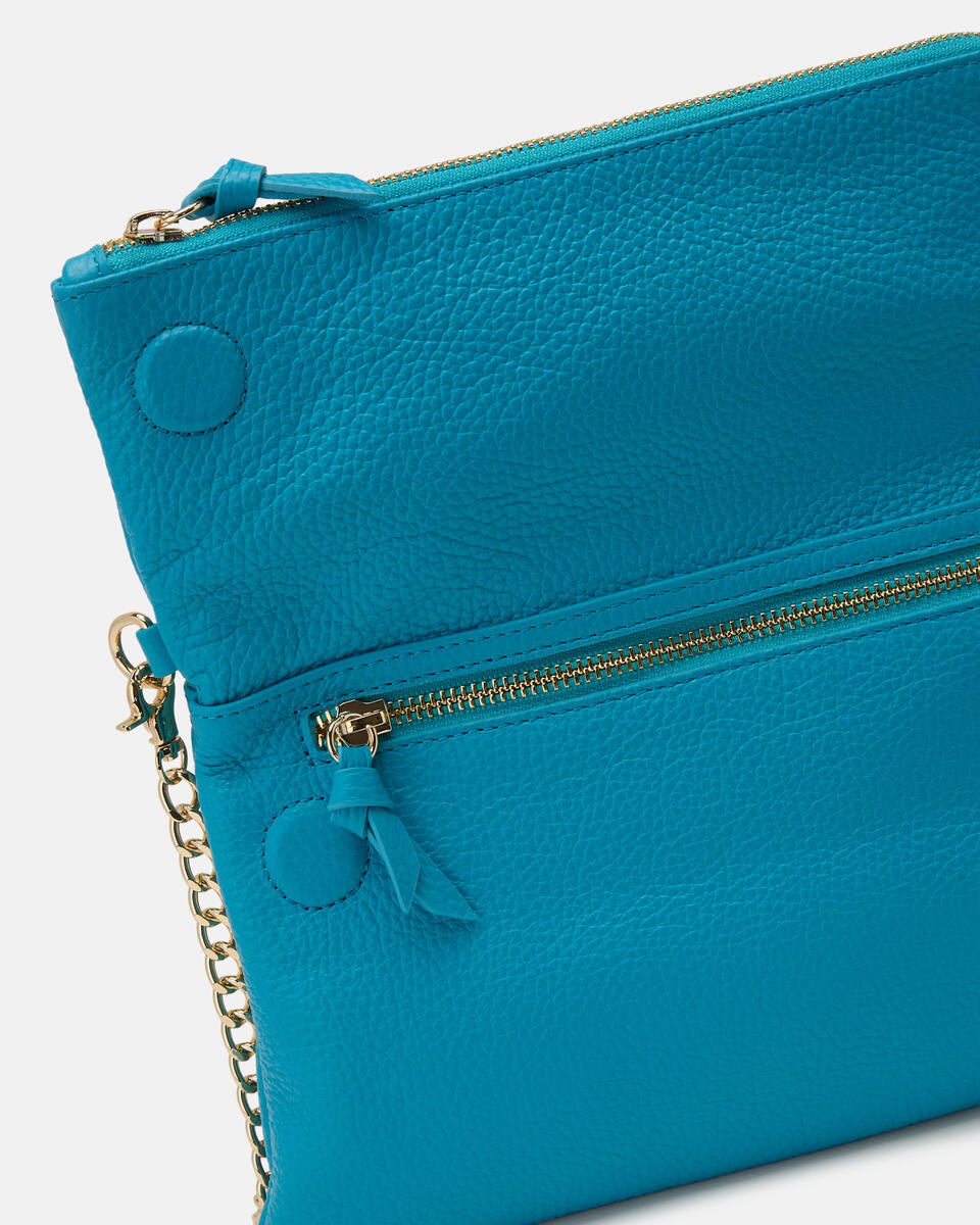 Kleine SchulterTasche Turkis  - Schultergut - Damen Taschen - Tasche - Cuoieria Fiorentina