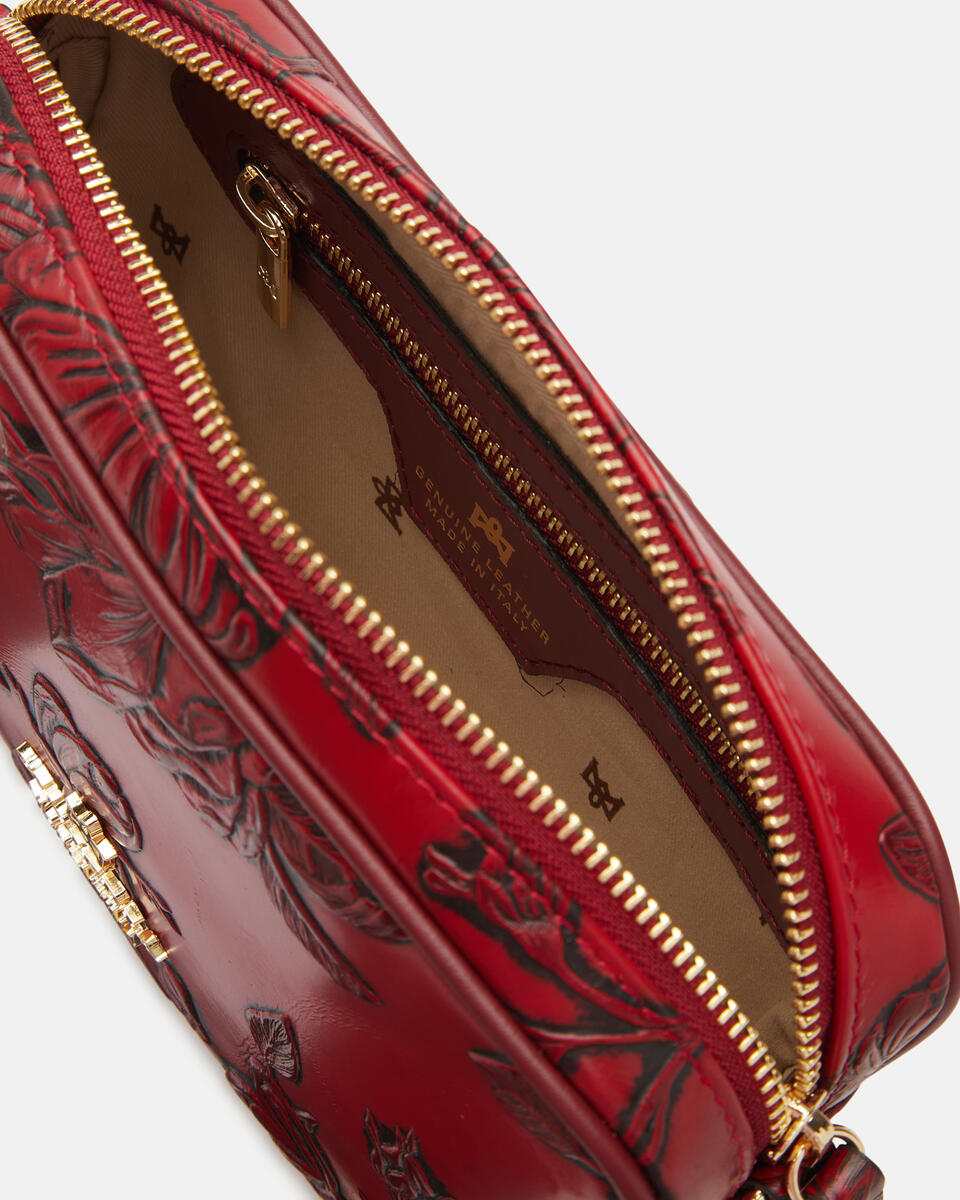 Camera bag Rot  - Mini Bags - Damen Taschen - Tasche - Cuoieria Fiorentina