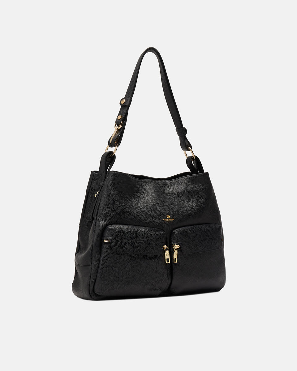 SCHULTERTASCHE Schwarz  - Schultertaschen - Damen Taschen - Tasche - Cuoieria Fiorentina