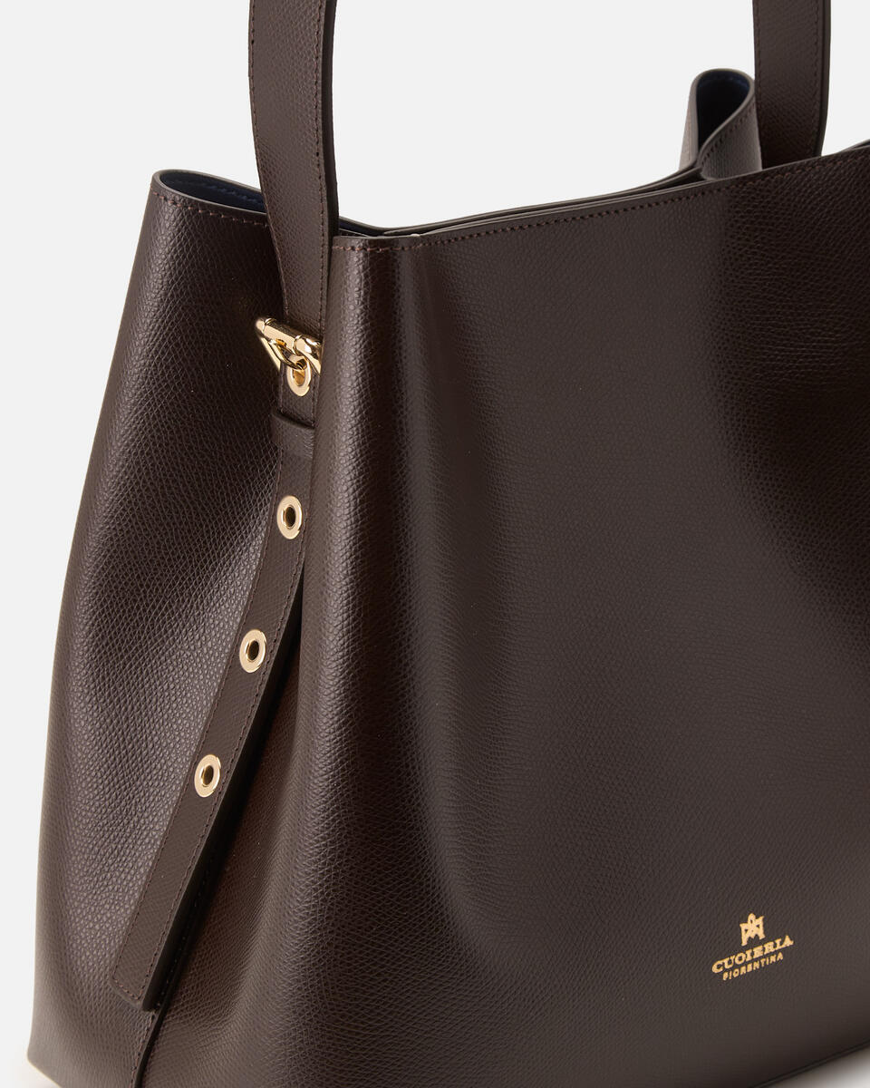 EIMERTASCHE Dunkelbraun  - Cuoieria Fiorentina