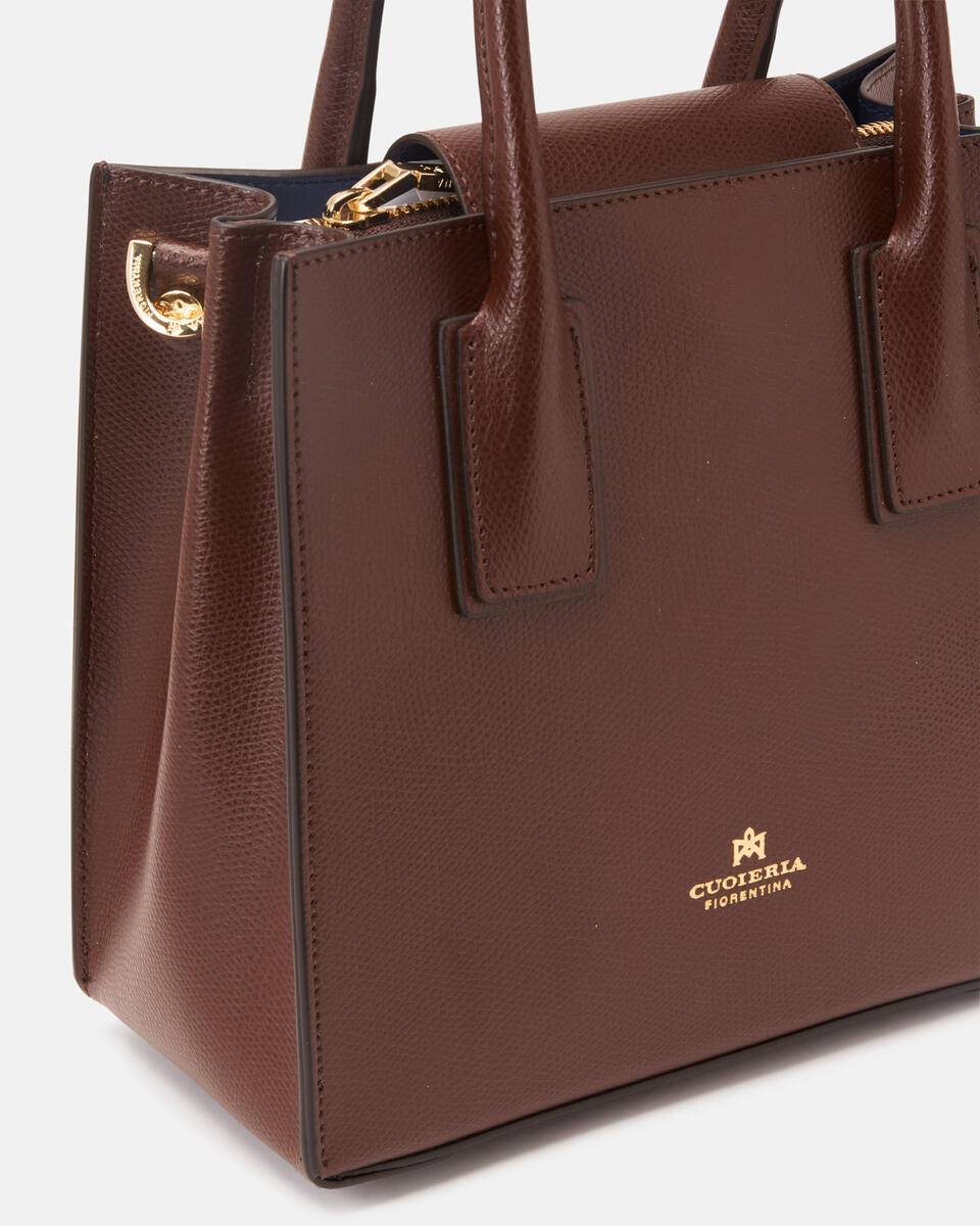 KLEINE HANDTASCHE Schokolade  - Cuoieria Fiorentina