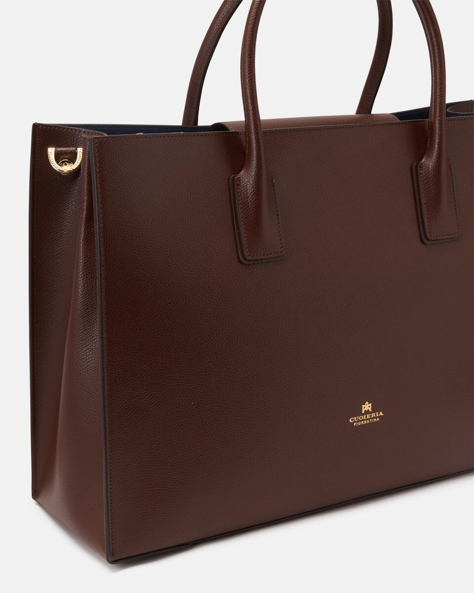GROSSE HANDTASCHE Schokolade  - Cuoieria Fiorentina