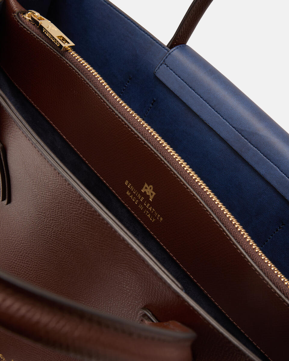 GROSSE HANDTASCHE Schokolade  - Cuoieria Fiorentina