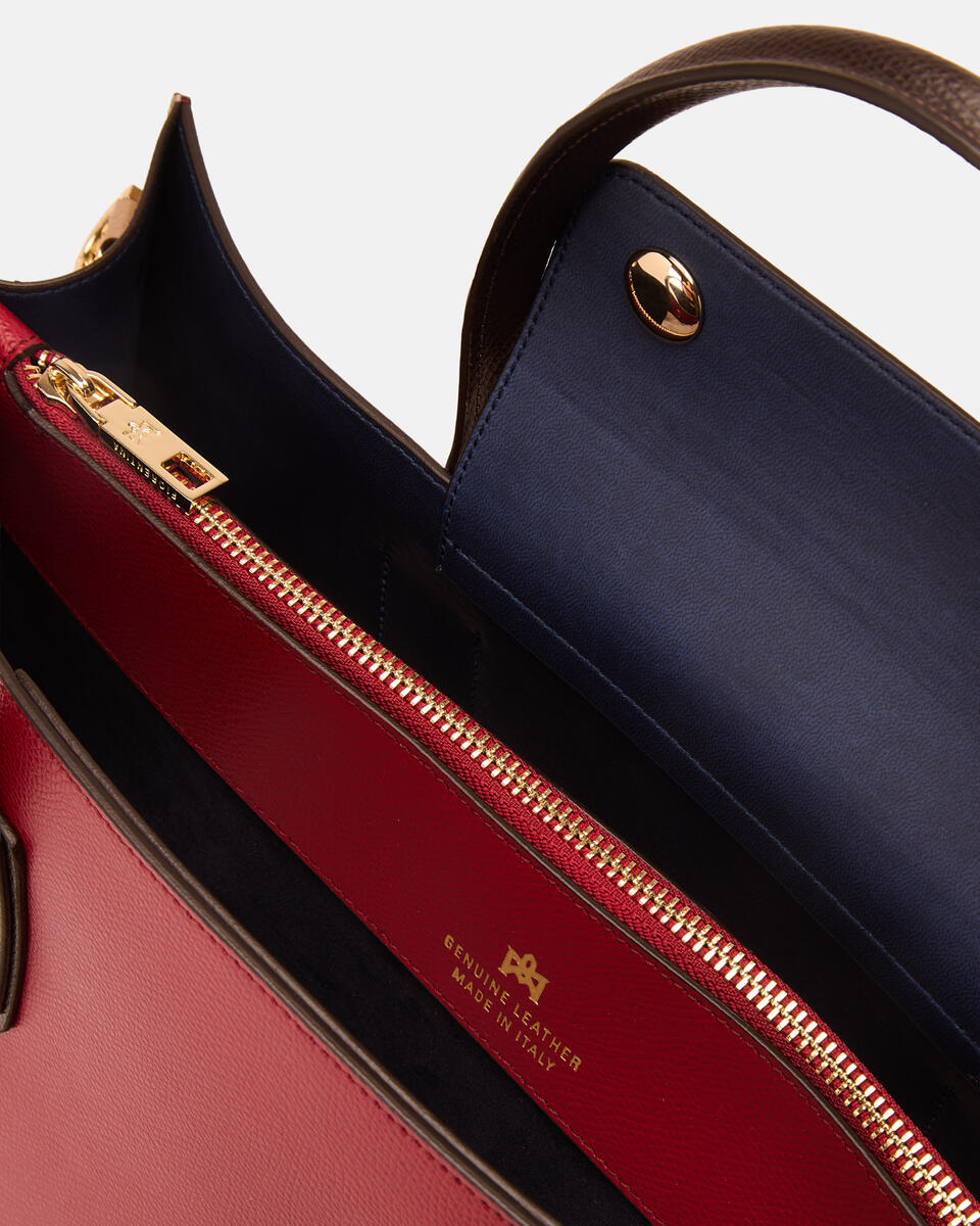 GROSSE HANDTASCHE Cherrydesertdunkelbraun  - Cuoieria Fiorentina