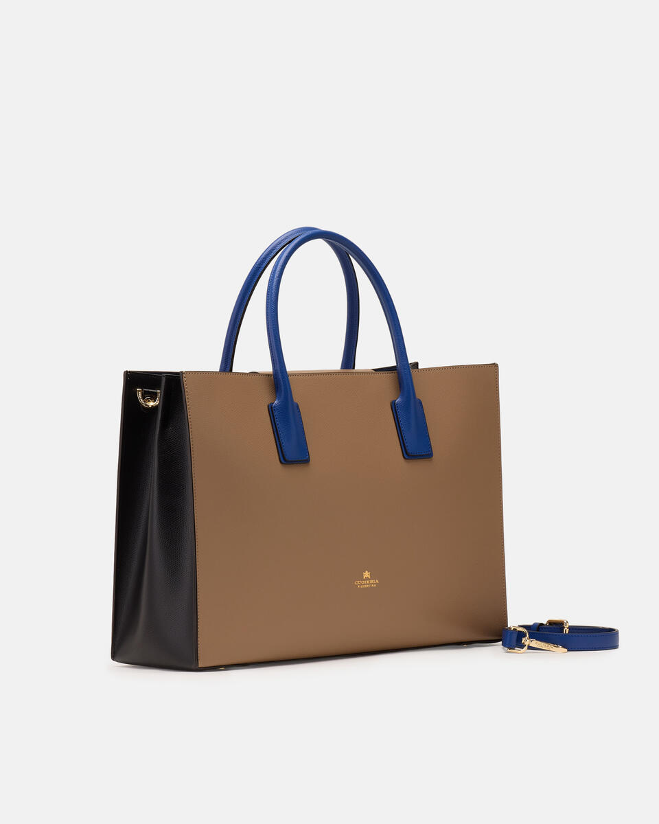 GROSSE HANDTASCHE Desertschwarzbluette  - Handtaschen - Damen Taschen - Tasche - Cuoieria Fiorentina