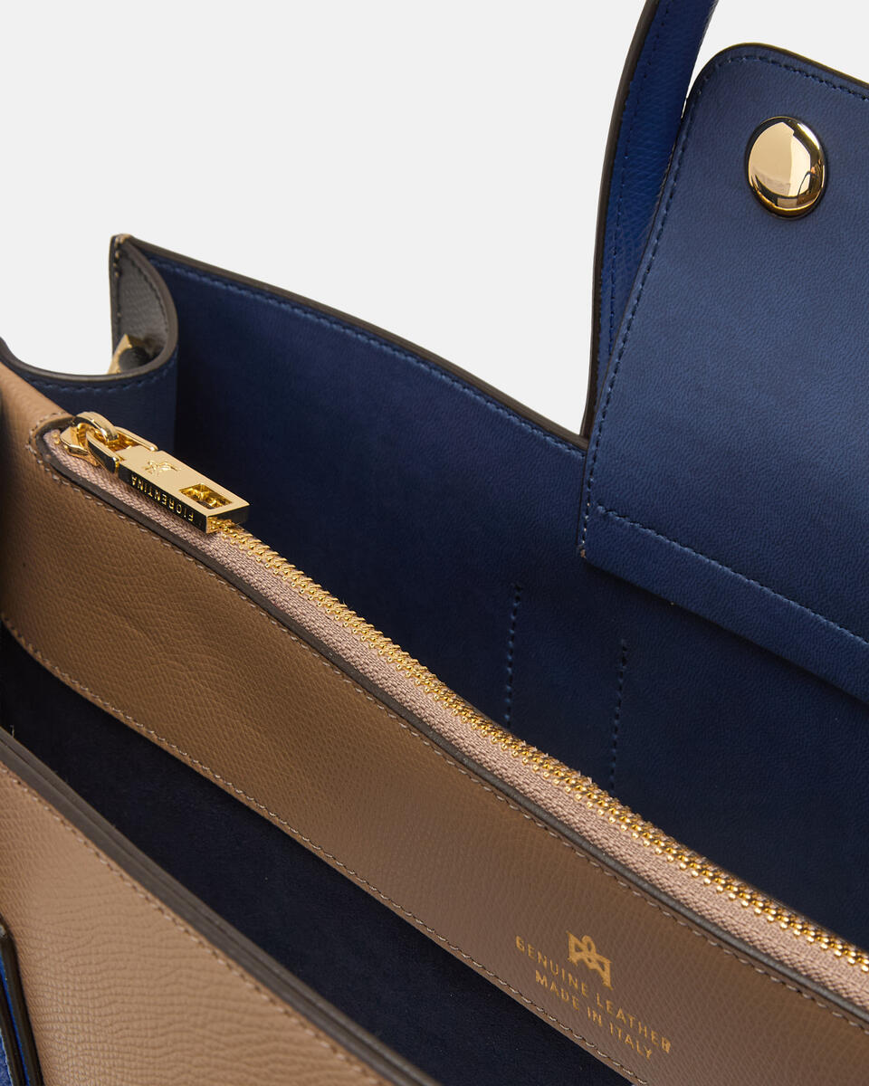 GROSSE HANDTASCHE Desertschwarzbluette  - Handtaschen - Damen Taschen - Tasche - Cuoieria Fiorentina