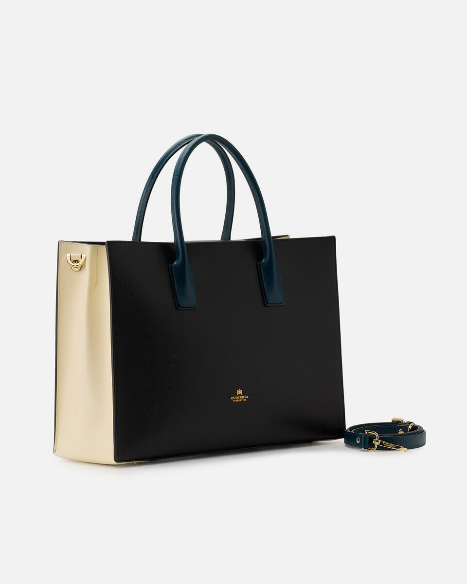 GROSSE HANDTASCHE Schwarzproseccoerdol  - Cuoieria Fiorentina