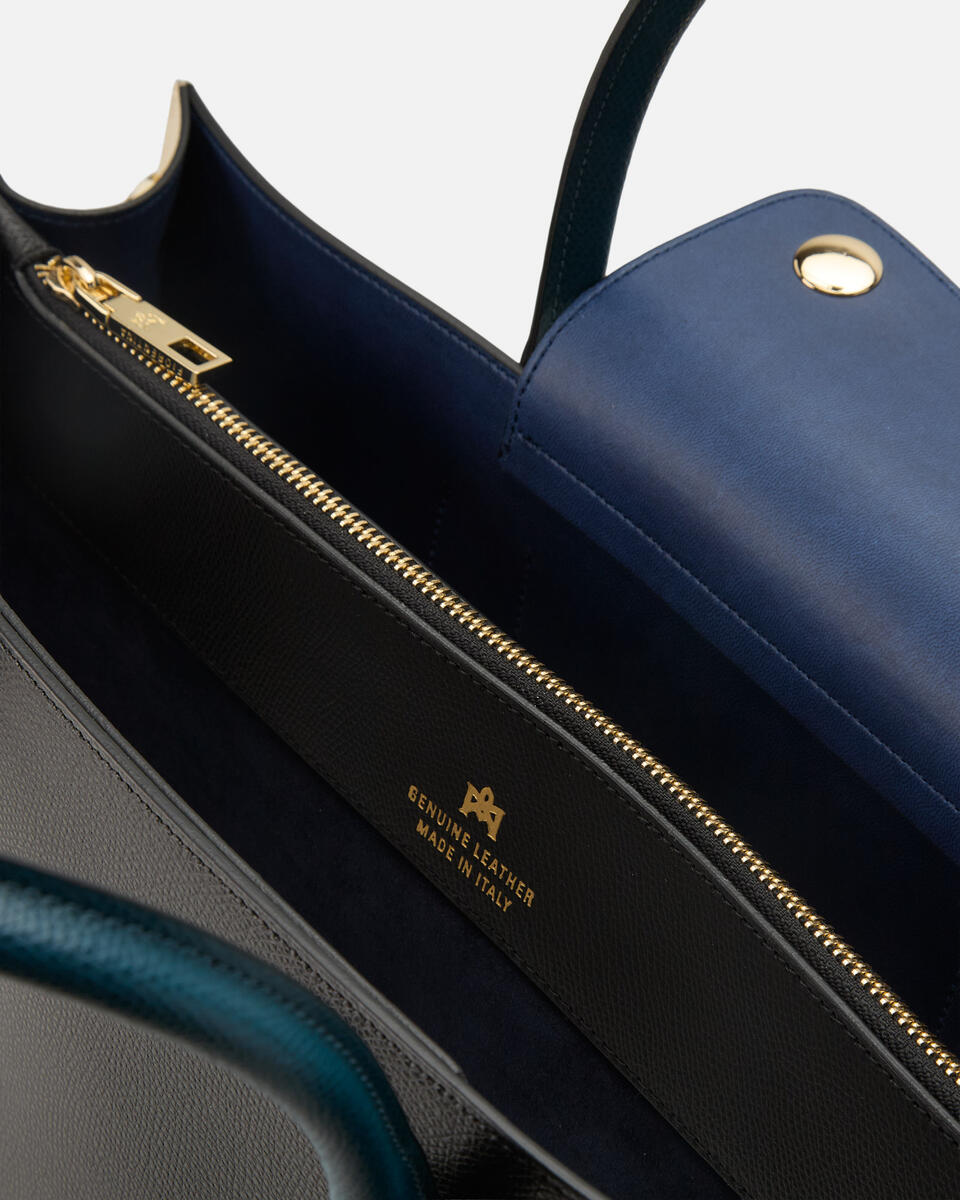 GROSSE HANDTASCHE Schwarzproseccoerdol  - Cuoieria Fiorentina