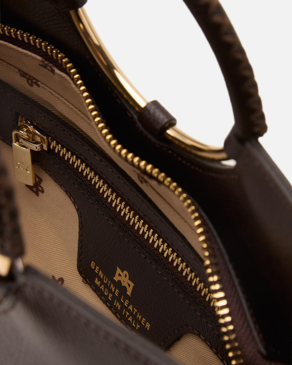 KLEINE HANDTASCHE Dunkelbraun  - Cuoieria Fiorentina