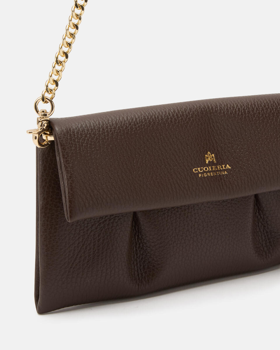 POCHETTE Schokolade  - Handtaschen - Damen Taschen - Tasche - Cuoieria Fiorentina