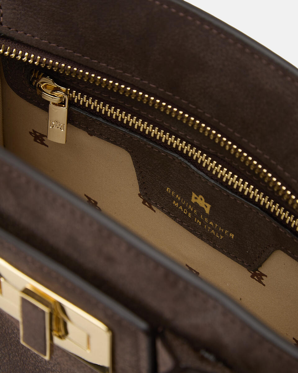 KLEINE HANDTASCHE Schokolade  - Handtaschen - Damen Taschen - Tasche - Cuoieria Fiorentina