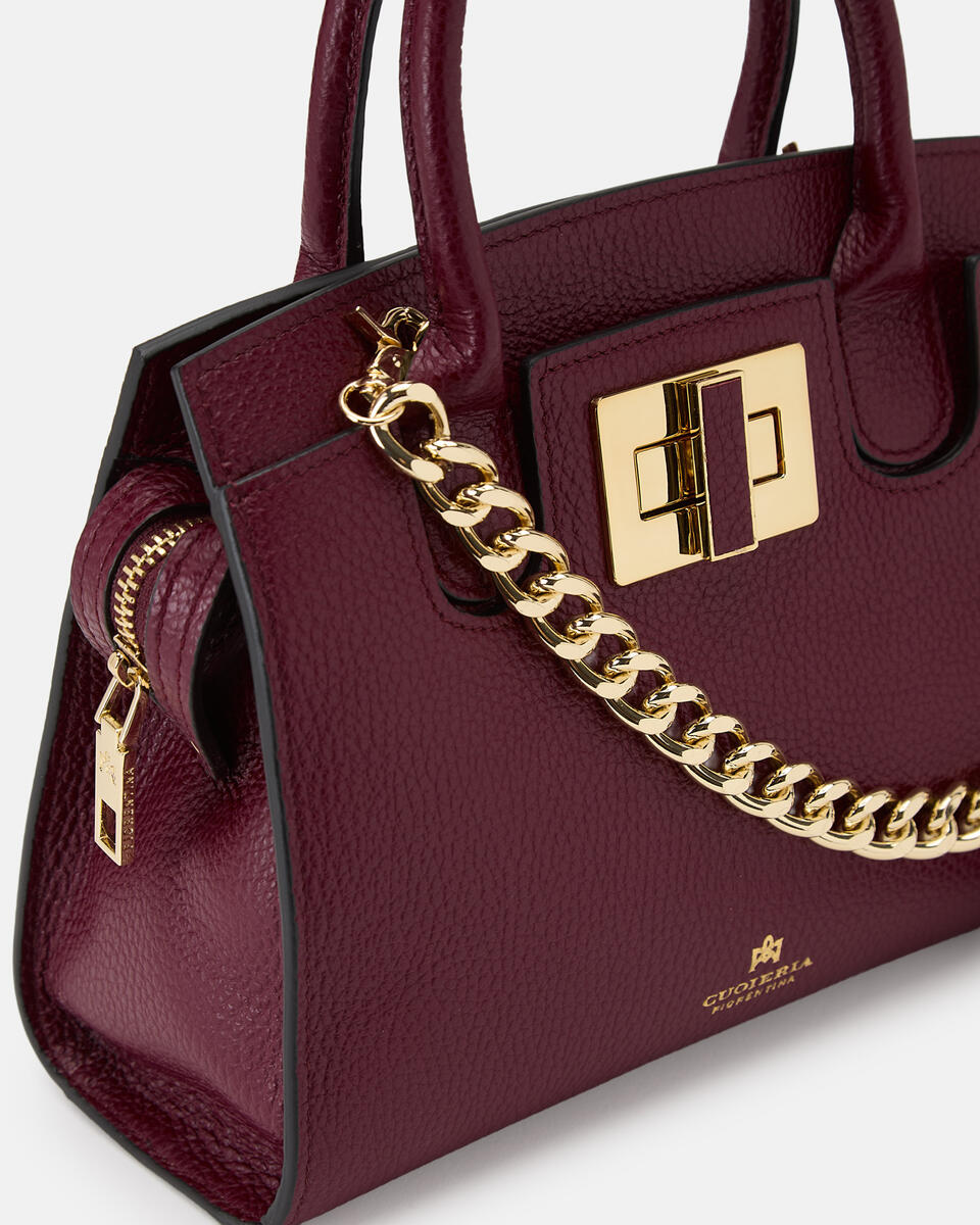 Kleine Handtasche Bordeaux  - Handtaschen - Damen Taschen - Tasche - Cuoieria Fiorentina