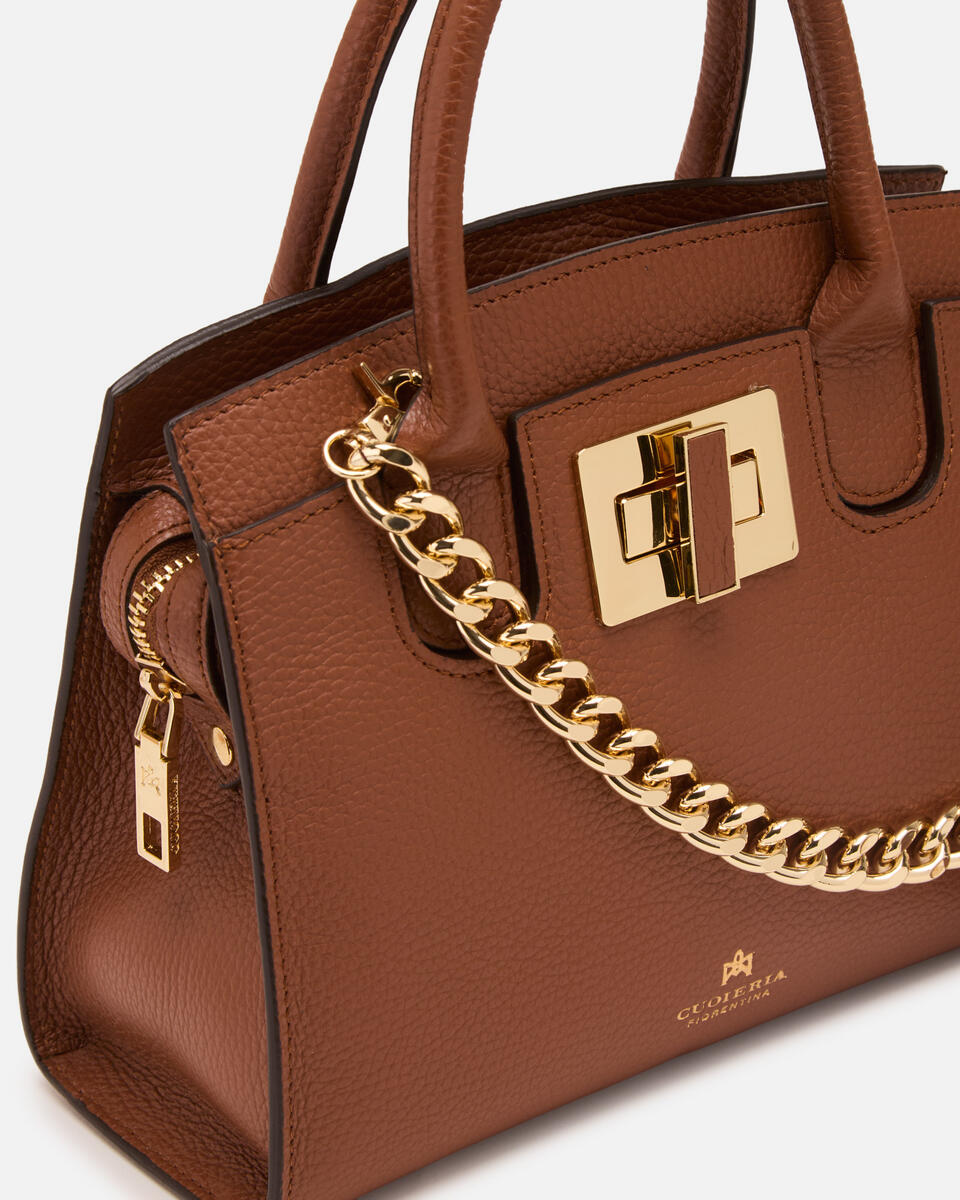 Kleine Handtasche Karamell  - Handtaschen - Damen Taschen - Tasche - Cuoieria Fiorentina