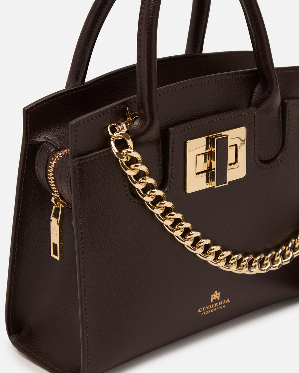 Kleine Handtasche Dunkelbraun  - Handtaschen - Damen Taschen - Tasche - Cuoieria Fiorentina