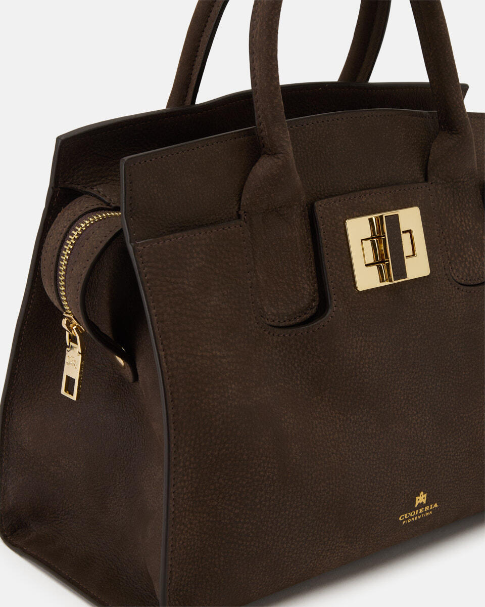 HANDTASCHE Schokolade  - Handtaschen - Damen Taschen - Tasche - Cuoieria Fiorentina