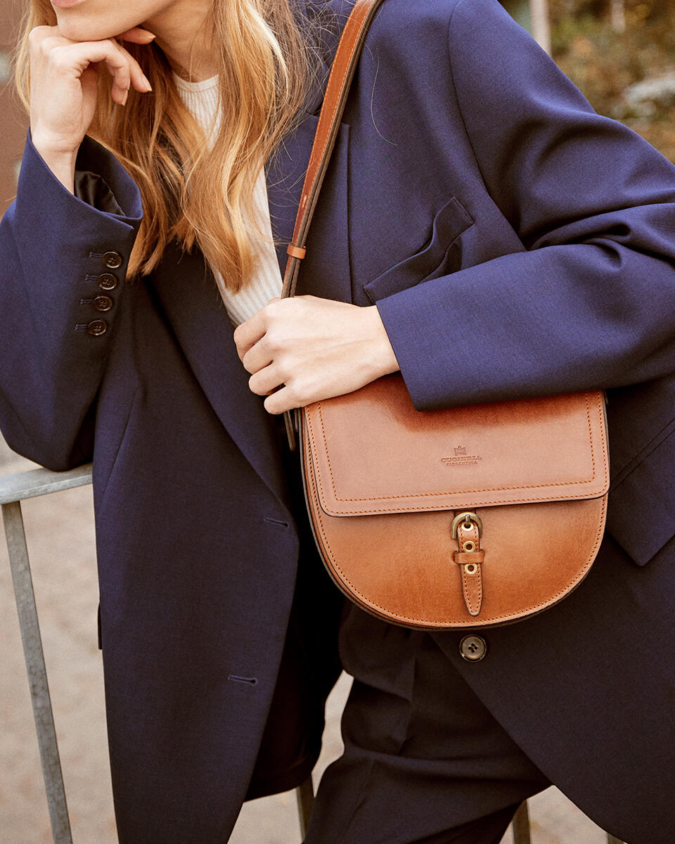 SADDLE BAG Braun  - Messanger - Damen Taschen - Tasche - Cuoieria Fiorentina