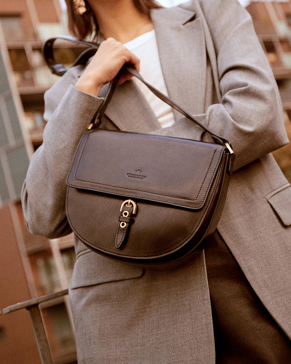 SADDLE BAG Schwarz  - Messanger - Damen Taschen - Tasche - Cuoieria Fiorentina