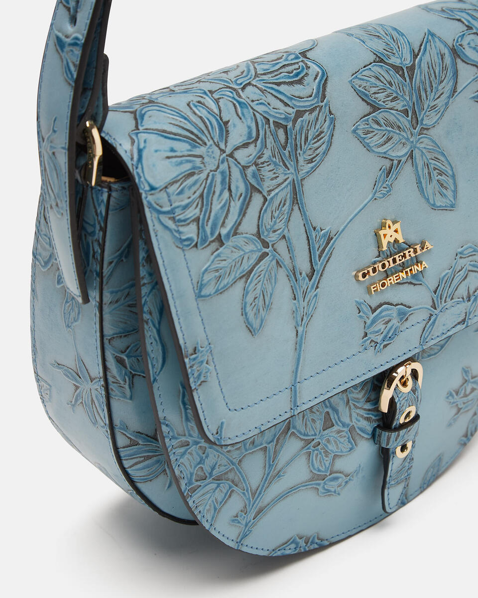 SADDLE BAG Hellblau  - Messanger - Damen Taschen - Tasche - Cuoieria Fiorentina