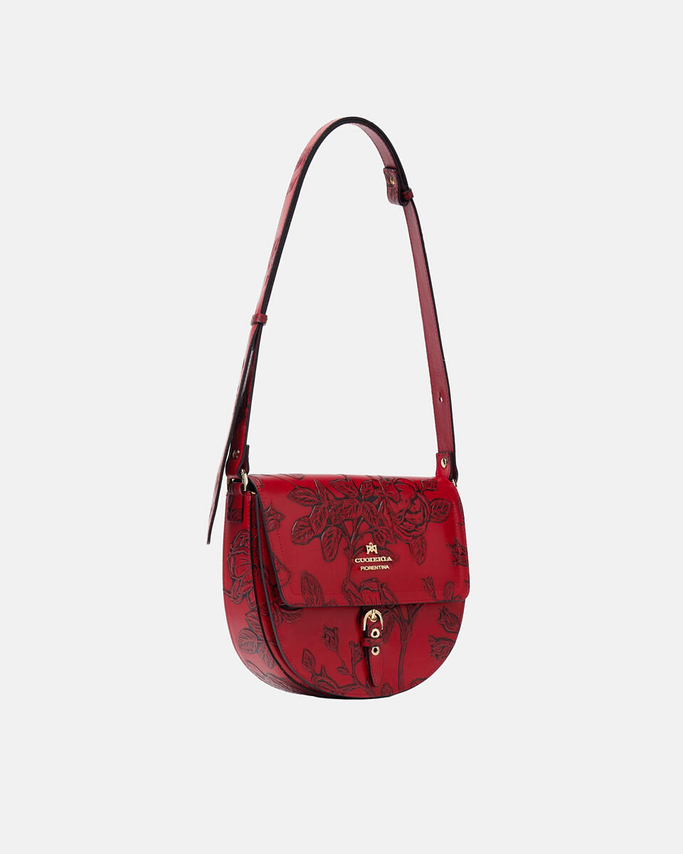 SADDLE BAG Rot  - Messanger - Damen Taschen - Tasche - Cuoieria Fiorentina