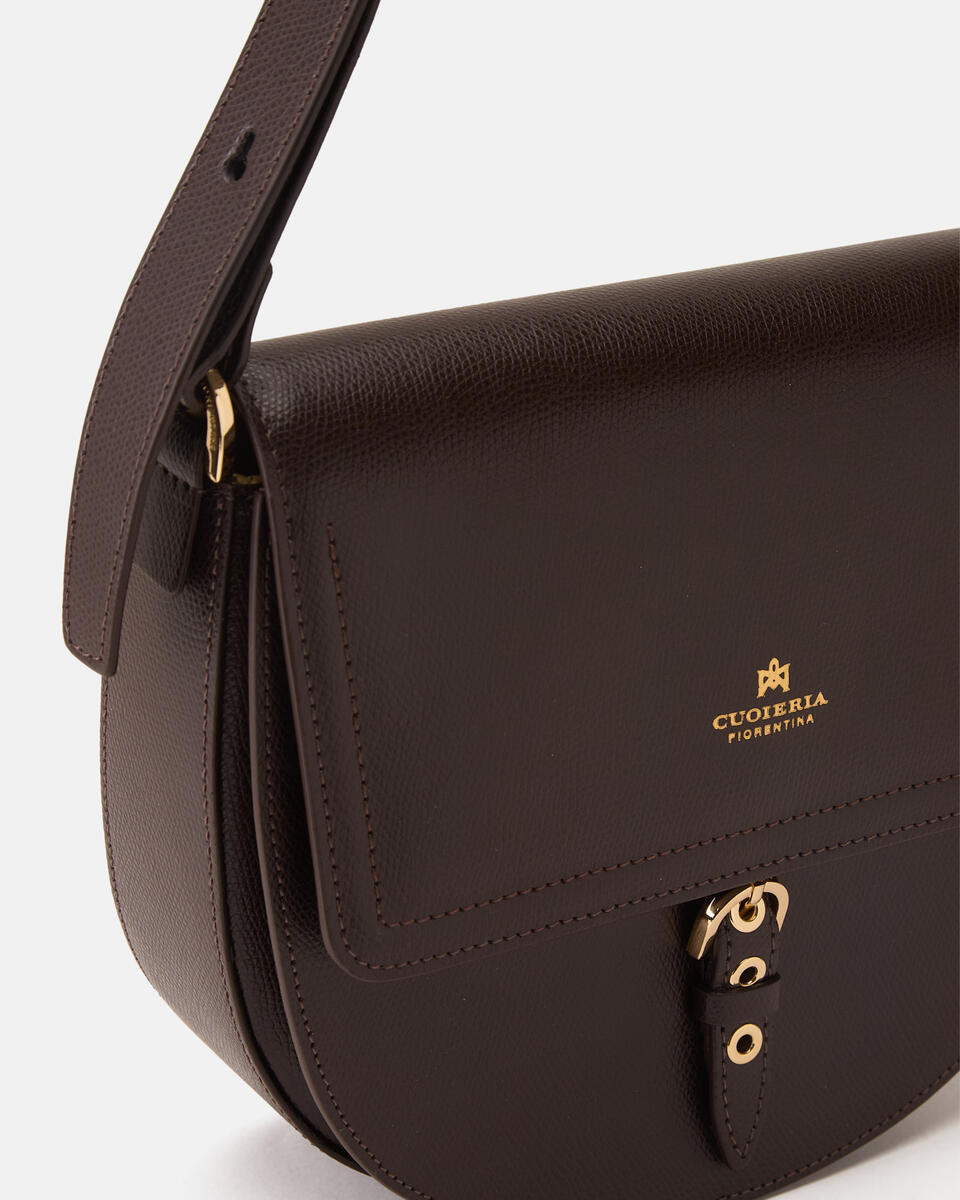 SADDLE BAG Dunkelbraun  - Messanger - Damen Taschen - Tasche - Cuoieria Fiorentina