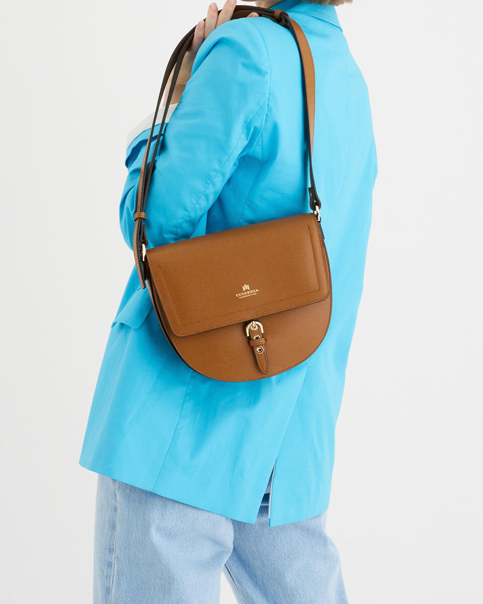 SADDLE BAG Dunkelbraun  - Messanger - Damen Taschen - Tasche - Cuoieria Fiorentina