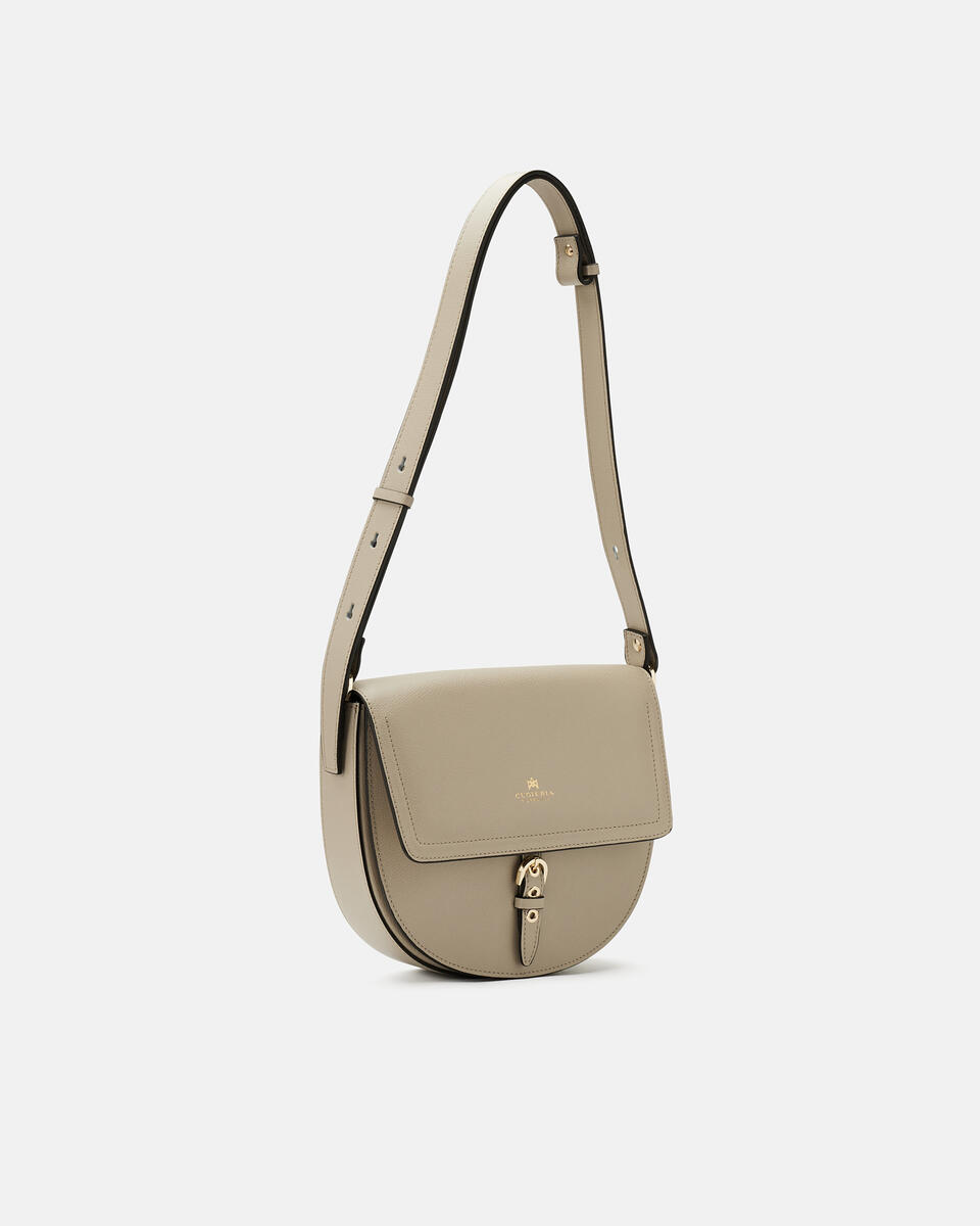 SADDLE Taupe  - Schultergut - Damen Taschen - Tasche - Cuoieria Fiorentina