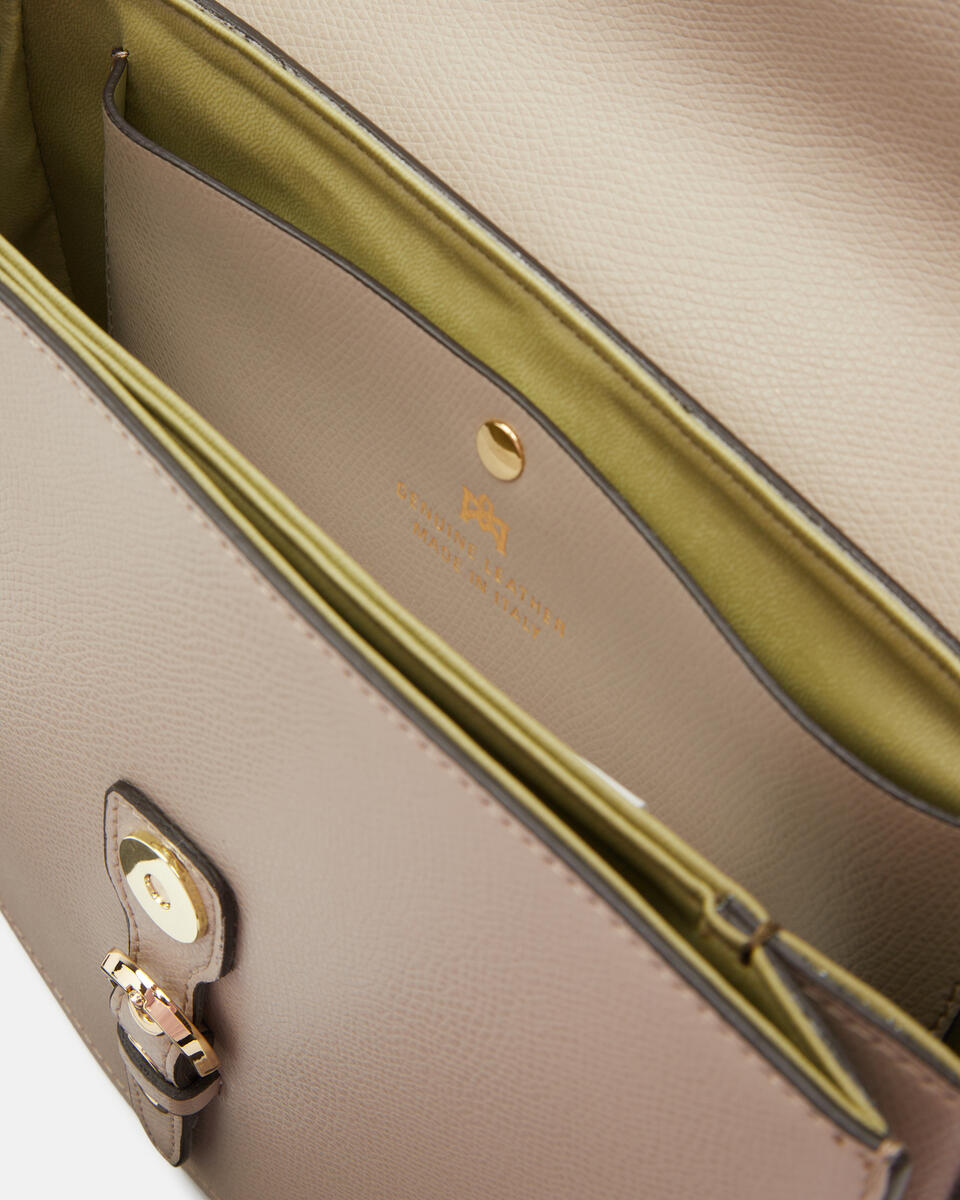 SADDLE Taupe  - Schultergut - Damen Taschen - Tasche - Cuoieria Fiorentina