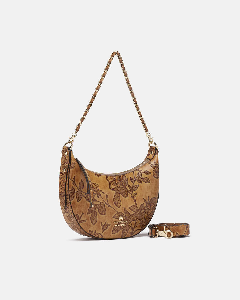 HOBO BAG Beige  - Schultertaschen - Damen Taschen - Tasche - Cuoieria Fiorentina