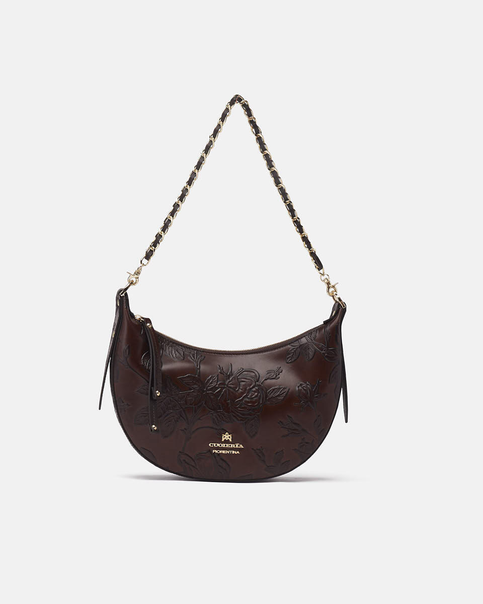 HOBO BAG Mahagoni  - Schultertaschen - Damen Taschen - Tasche - Cuoieria Fiorentina