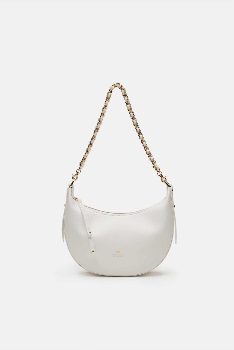 HOBO BAG Weiss  - Schultertaschen - Damen Taschen - Tasche - Cuoieria Fiorentina