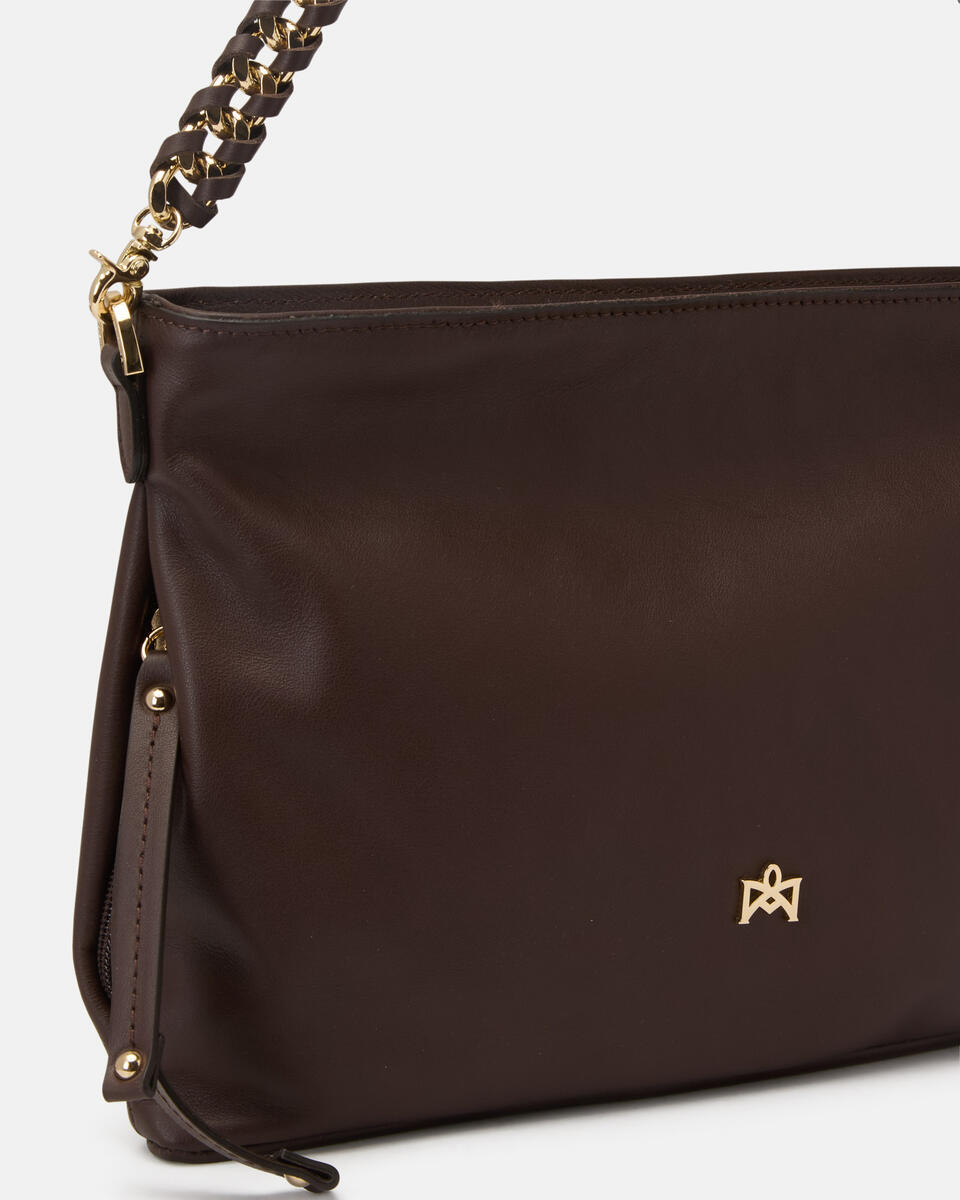 Schultertasche Schokolade  - Schultertaschen - Damen Taschen - Tasche - Cuoieria Fiorentina