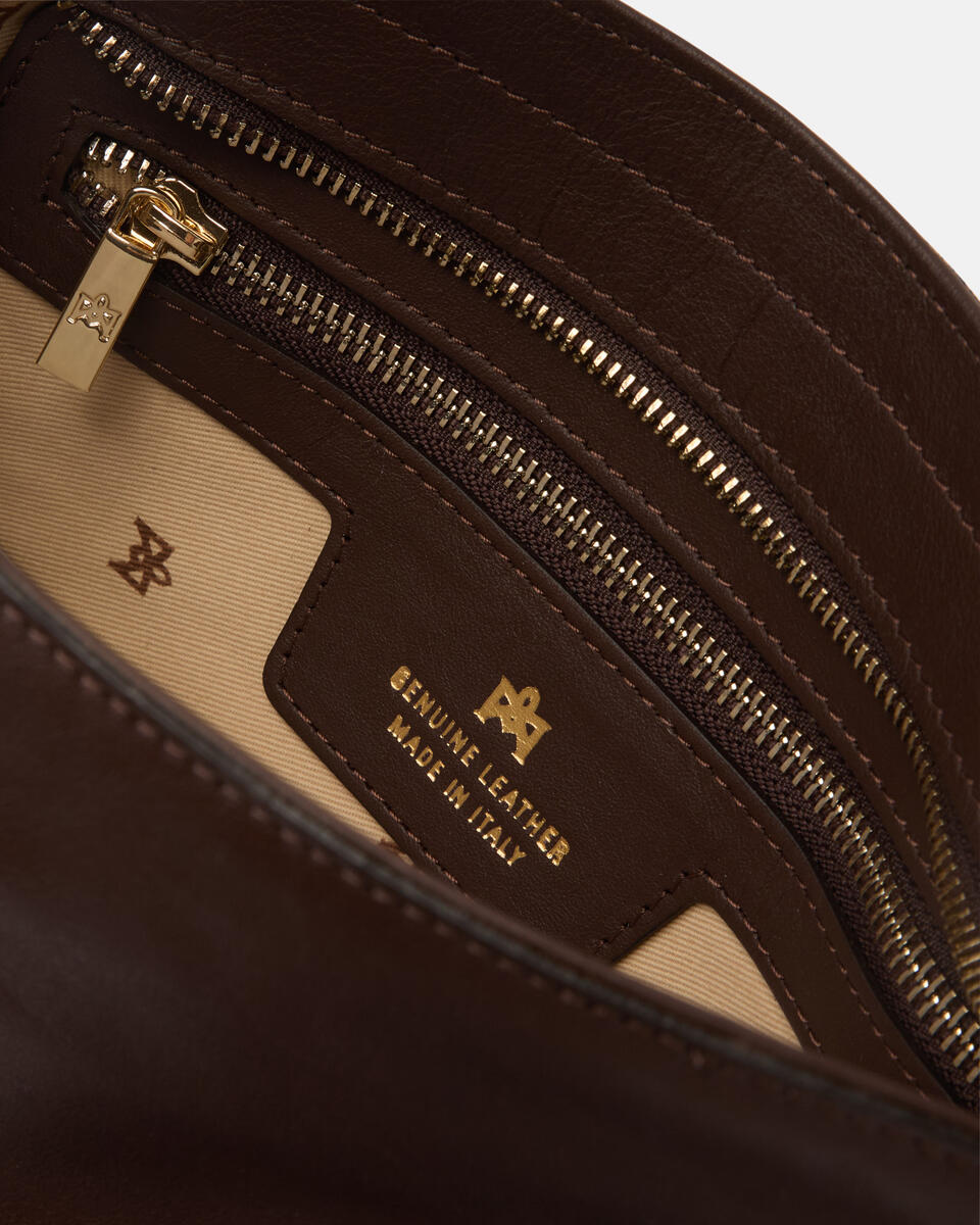 Schultertasche Schokolade  - Schultertaschen - Damen Taschen - Tasche - Cuoieria Fiorentina