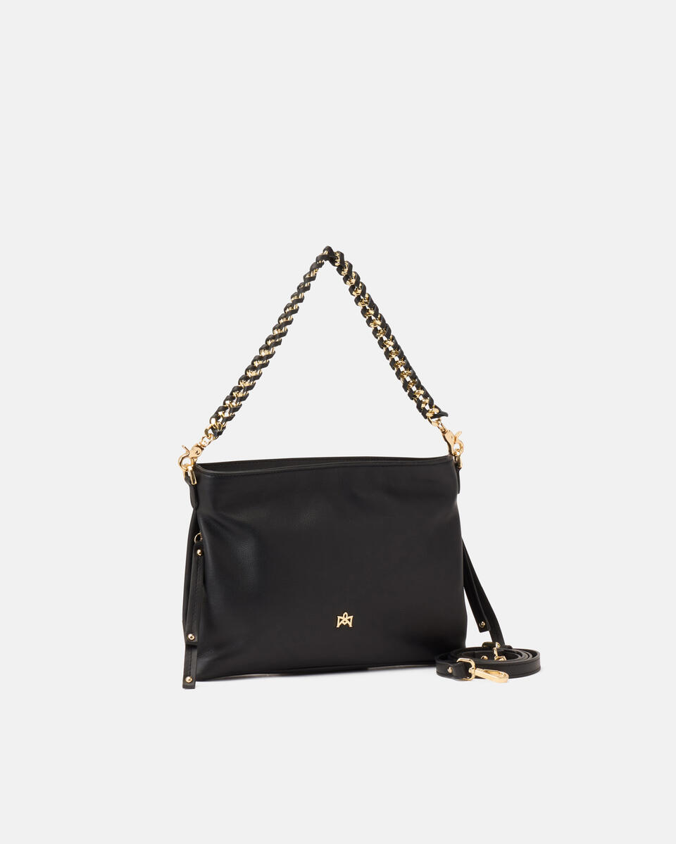 Schultertasche Schwarz  - Schultertaschen - Damen Taschen - Tasche - Cuoieria Fiorentina