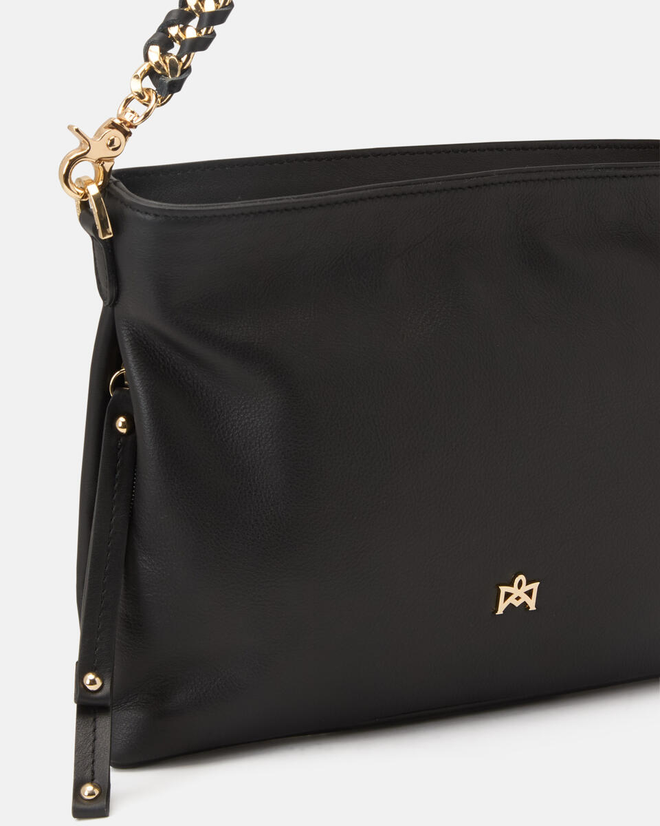 Schultertasche Schwarz  - Schultertaschen - Damen Taschen - Tasche - Cuoieria Fiorentina