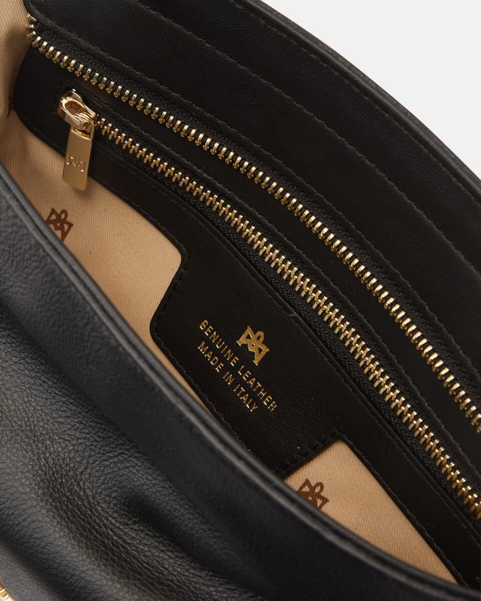 Schultertasche Schwarz  - Schultertaschen - Damen Taschen - Tasche - Cuoieria Fiorentina