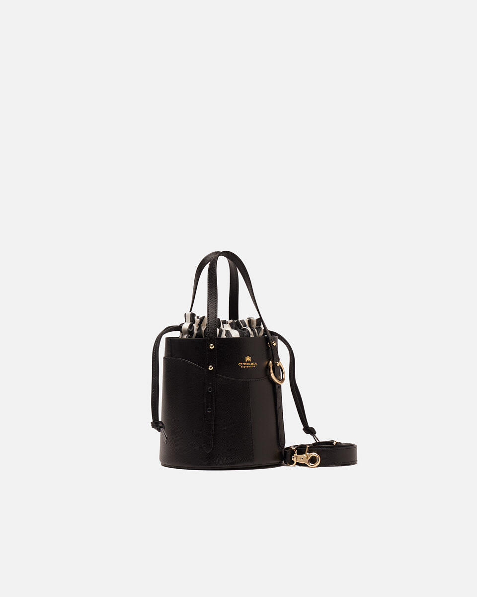 EIMERTASCHE Schwarz  - Cuoieria Fiorentina