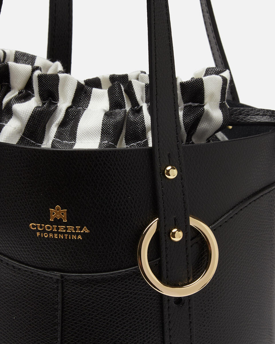 EIMERTASCHE Schwarz  - Cuoieria Fiorentina