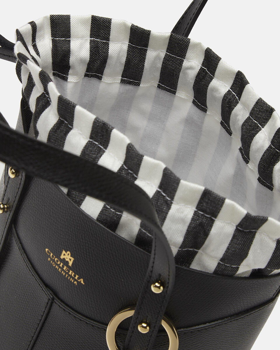 EIMERTASCHE Schwarz  - Cuoieria Fiorentina