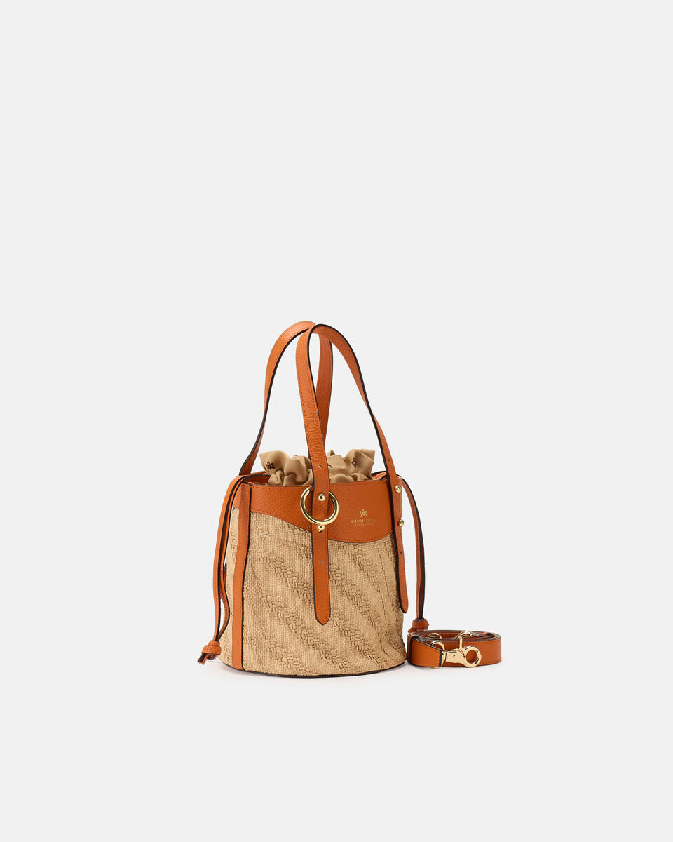 KLEINE EIMERTASCHE Orange  - Eimertaschen - Damen Taschen - Tasche - Cuoieria Fiorentina